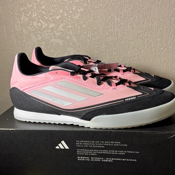 Adidas Messi F50 Freestyle 24 Shoes - Pink and Black mens11.5/womans 12.5 - Picture 4 of 6